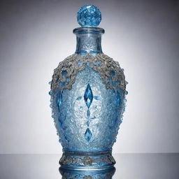 An ornate, extraordinary bottle of water crafted from gem-encrusted glass, filled with pristine water from a mystical source, so precious and rare it's deemed priceless