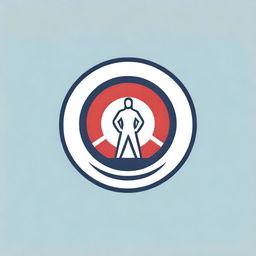 A charismatic and alert logo for an emergency response team. It features a lifebuoy symbol, a siren, and a team of silhouetted responders, embodying courage, readiness, and assistance, in dominant colors of red, white, and blue.
