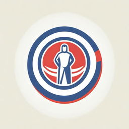 A charismatic and alert logo for an emergency response team. It features a lifebuoy symbol, a siren, and a team of silhouetted responders, embodying courage, readiness, and assistance, in dominant colors of red, white, and blue.