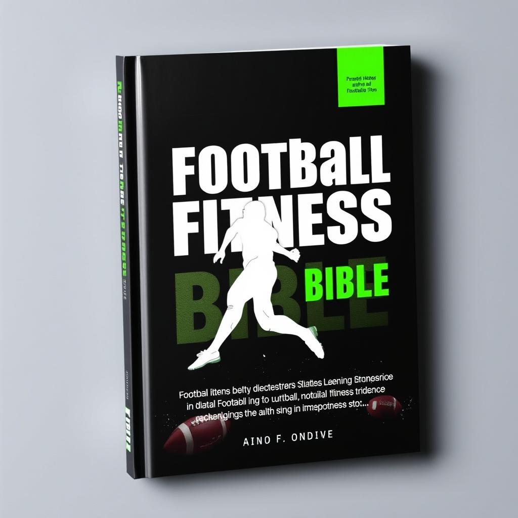 A captivating book cover for the "Football Fitness Bible"