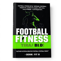 A captivating book cover for the "Football Fitness Bible"