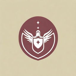 A charismatic, alert-themed logo for an emergency response team. Combining strong symbolism of a helping hand, siren, and shield in maroon and white colors, to emphasize readiness, emergency, protection, and unity.