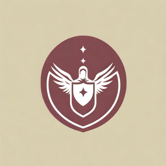 A charismatic, alert-themed logo for an emergency response team. Combining strong symbolism of a helping hand, siren, and shield in maroon and white colors, to emphasize readiness, emergency, protection, and unity.