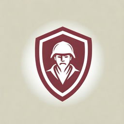 A charismatic, alert-themed logo for an emergency response team. Combining strong symbolism of a helping hand, siren, and shield in maroon and white colors, to emphasize readiness, emergency, protection, and unity.