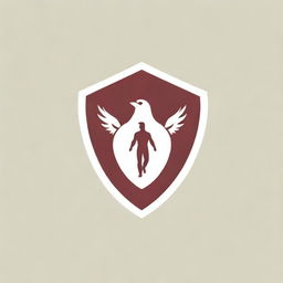 A charismatic, alert-themed logo for an emergency response team. Combining strong symbolism of a helping hand, siren, and shield in maroon and white colors, to emphasize readiness, emergency, protection, and unity.