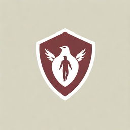 A charismatic, alert-themed logo for an emergency response team. Combining strong symbolism of a helping hand, siren, and shield in maroon and white colors, to emphasize readiness, emergency, protection, and unity.