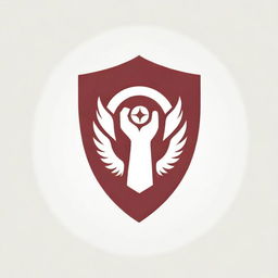 A charismatic, alert-themed logo for an emergency response team. Combining strong symbolism of a helping hand, siren, and shield in maroon and white colors, to emphasize readiness, emergency, protection, and unity.