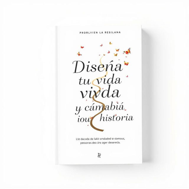 Cover design for a book titled 'Diseña tu vida y cambia tu historia'