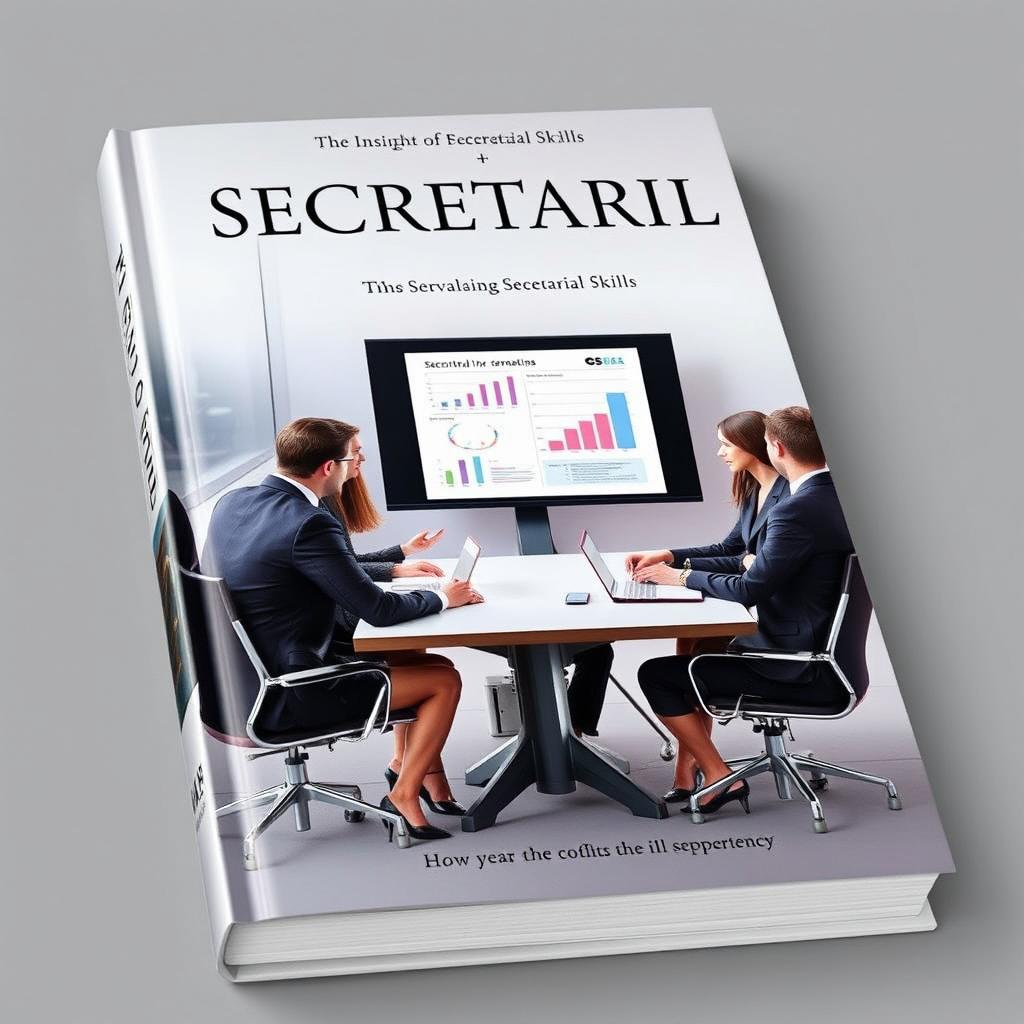 A book cover design showcasing a professional and elegant meeting setting with well-dressed individuals in formal business attire gathered around a conference table