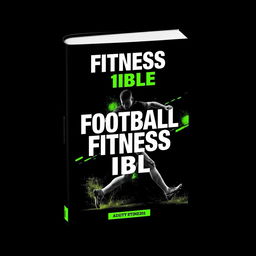 A dynamic and inspiring composition suitable for a book cover titled "Football Fitness Bible"