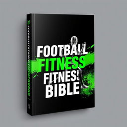 A dynamic and inspiring composition suitable for a book cover titled "Football Fitness Bible"