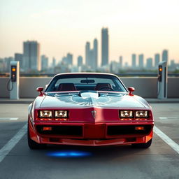 A 1979 Pontiac Firebird modified into an electric vehicle