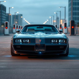 A 1979 Pontiac Firebird modified into an electric vehicle