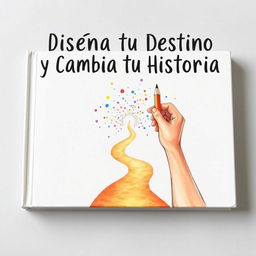 Book cover for 'Diseña tu Destino y Cambia tu Historia', featuring a white background