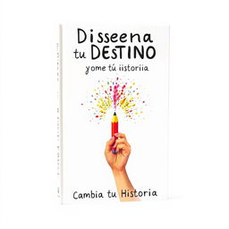 Book cover for 'Diseña tu Destino y Cambia tu Historia', featuring a white background