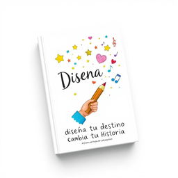 Book cover for 'Diseña tu Destino y Cambia tu Historia', featuring a white background