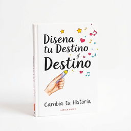 Book cover for 'Diseña tu Destino y Cambia tu Historia', featuring a white background