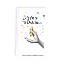 A book cover design titled 'Diseña Tu Destino' (Design Your Destiny) on a white background