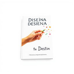 A book cover design titled 'Diseña Tu Destino' (Design Your Destiny) on a white background