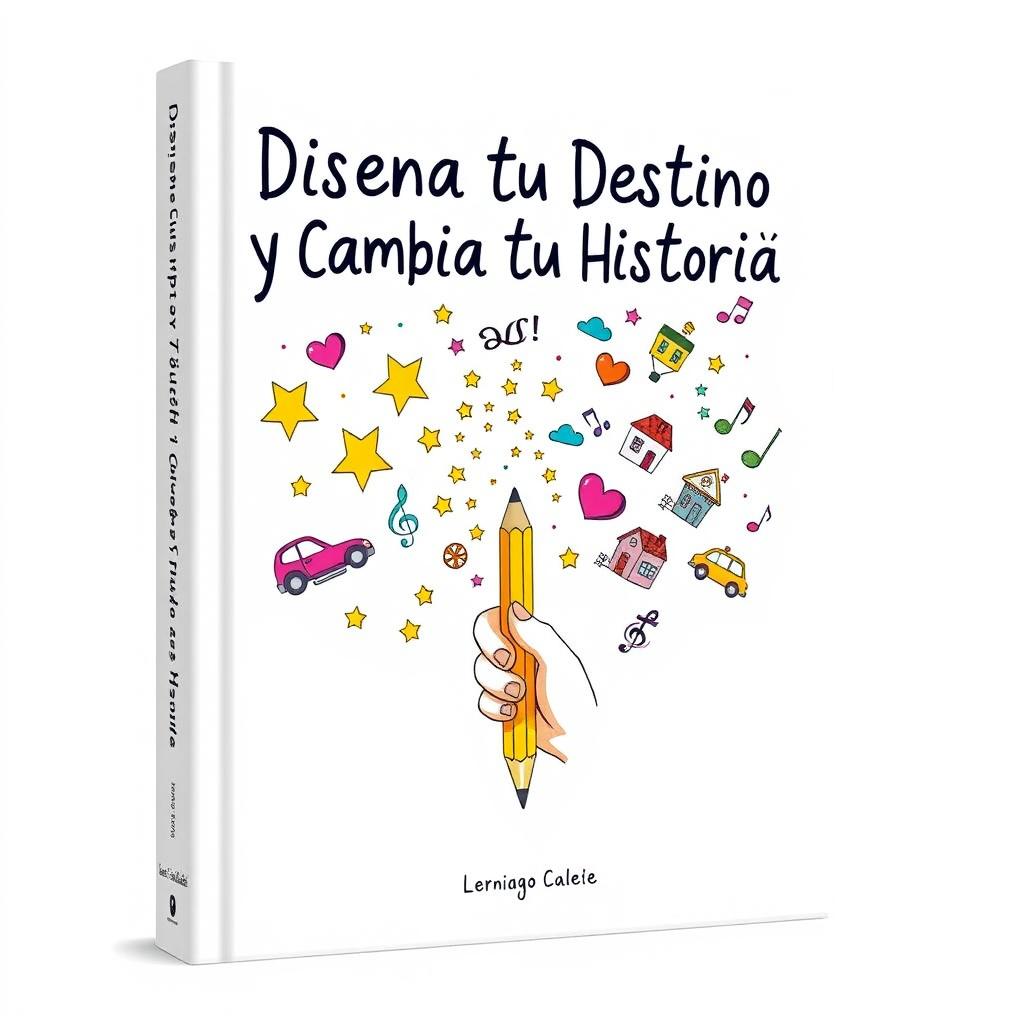 Book cover for 'Diseña tu Destino y Cambia tu Historia', featuring a white background