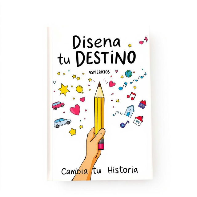 Book cover for 'Diseña tu Destino y Cambia tu Historia', featuring a white background