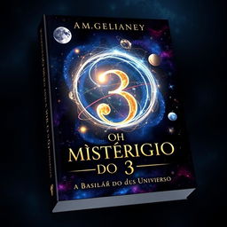 A captivating book cover for 'O MISTÉRIO DO 3 A REVELAÇÃO BASILAR DO UNIVERSO'