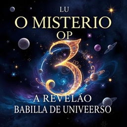 A captivating book cover for 'O MISTÉRIO DO 3 A REVELAÇÃO BASILAR DO UNIVERSO'