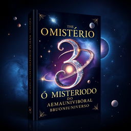 A captivating book cover for 'O MISTÉRIO DO 3 A REVELAÇÃO BASILAR DO UNIVERSO'