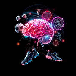 An abstract representation of the connection between brain cognition and sports performance