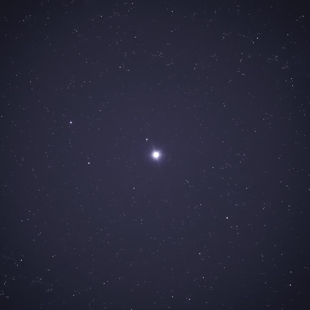 A mesmerizing night sky featuring the bright Evening Star, Venus shining brilliantly among a sea of countless stars