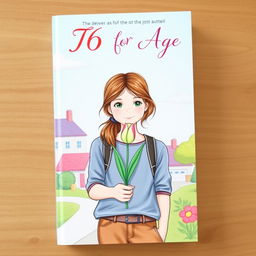 A book cover featuring a 16-year-old teenager with brown hair, delivering a single tulip