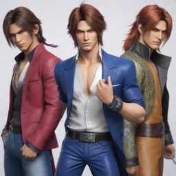 An imaginative fusion of Hwoarang from Tekken 8 and Seven from Scissor Seven, combining their distinctive outfits and hair styles.