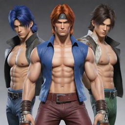 An imaginative fusion of Hwoarang from Tekken 8 and Seven from Scissor Seven, combining their distinctive outfits and hair styles.