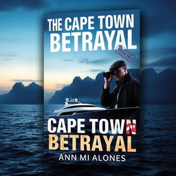 A gripping book cover design that captures the intrigue and suspense of a luxury yacht found abandoned off the coast of Cape Town