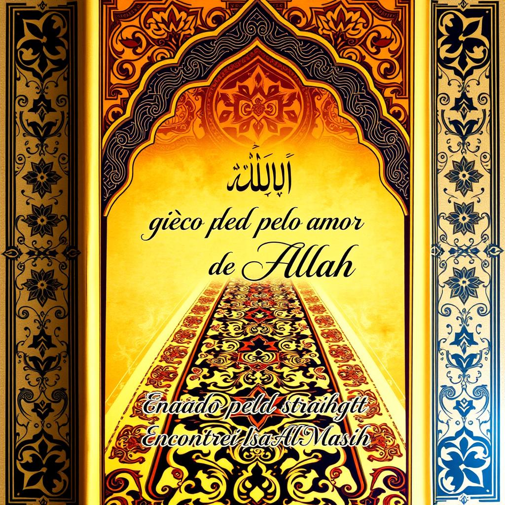 A captivating book cover featuring intricate Islamic details, showcasing a safe and straight path