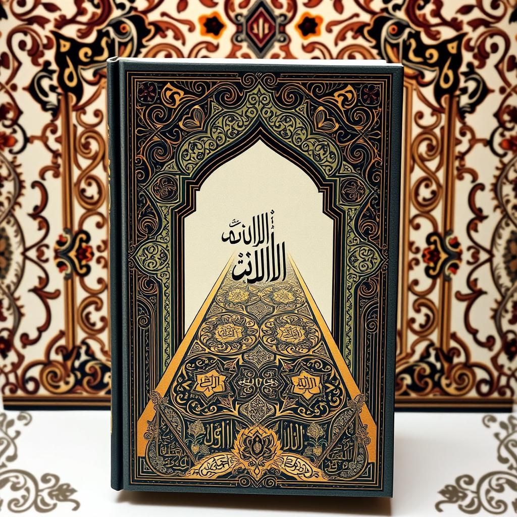 A captivating book cover featuring intricate Islamic details, showcasing a safe and straight path