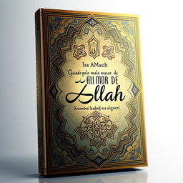A captivating book cover featuring intricate Islamic art details, showcasing a safe and straight path leading towards enlightenment