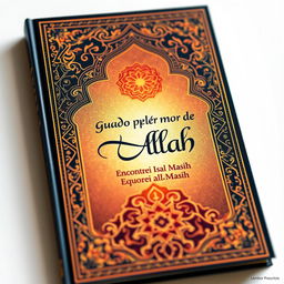 A captivating book cover featuring intricate Islamic art details, showcasing a safe and straight path leading towards enlightenment