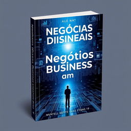 A captivating book cover showcasing the concept of Digital Business with AI