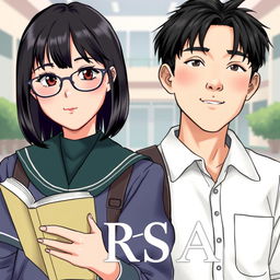 High school romance novel cover titled "ARSaA" featuring two main characters, Sabila and Ardan, wearing Indonesian high school uniforms