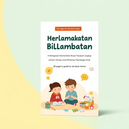 Design a book cover for an 80-page guide titled 'Mengatasi Keterlambatan Bicara: Panduan Lengkap untuk Mendukung Perkembangan Anak'