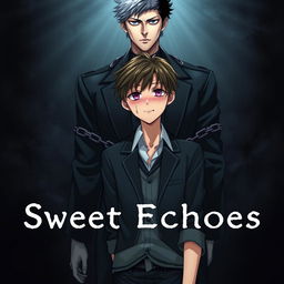 Book cover for 'Sweet Echoes of the Night', featuring an anime-style illustration capturing dark themes