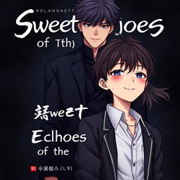 Book cover for 'Sweet Echoes of the Night', featuring an anime-style illustration capturing dark themes