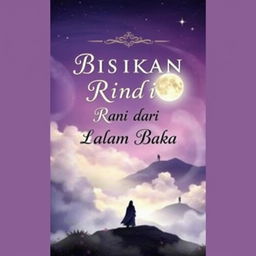 A mystical and ethereal book cover for the novel "Bisikan Rindu dari Alam Baka"