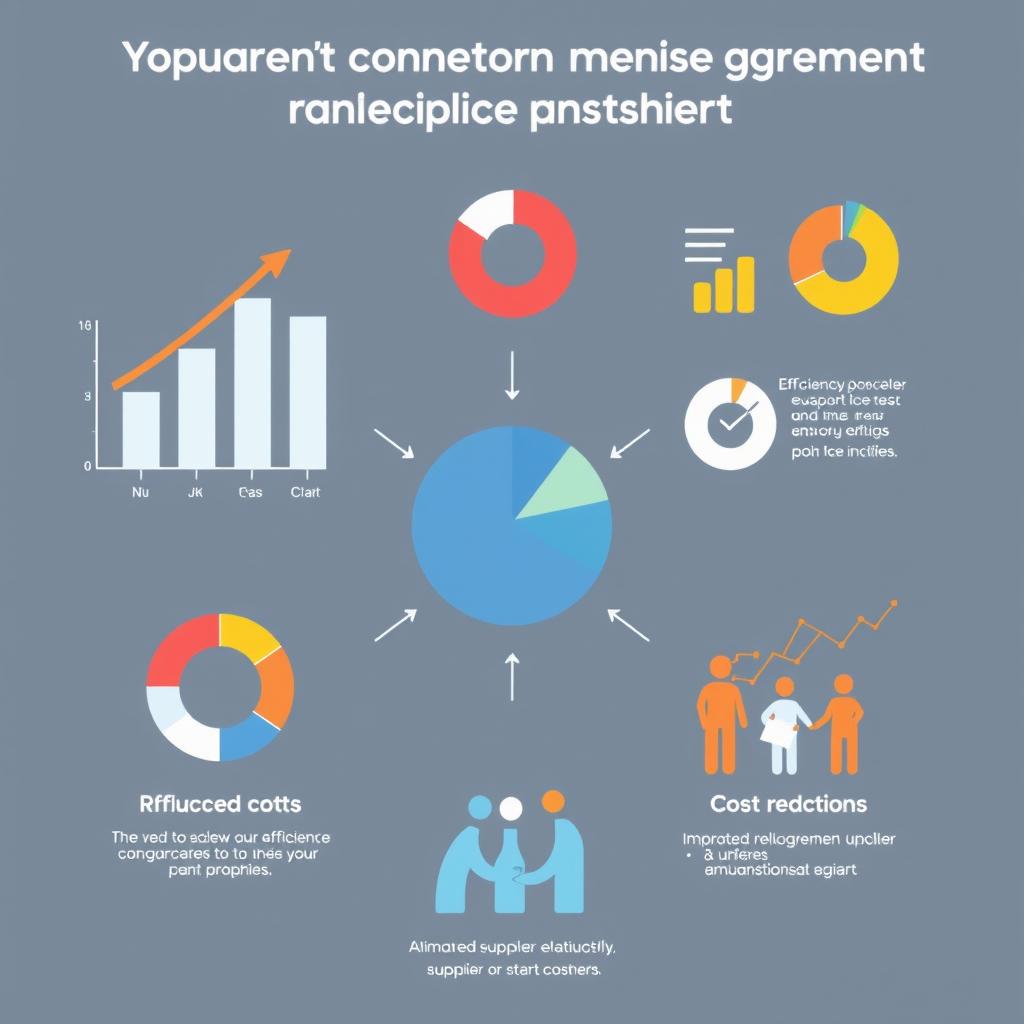 An animated infographic illustrating the positive impact of procurement management in a company