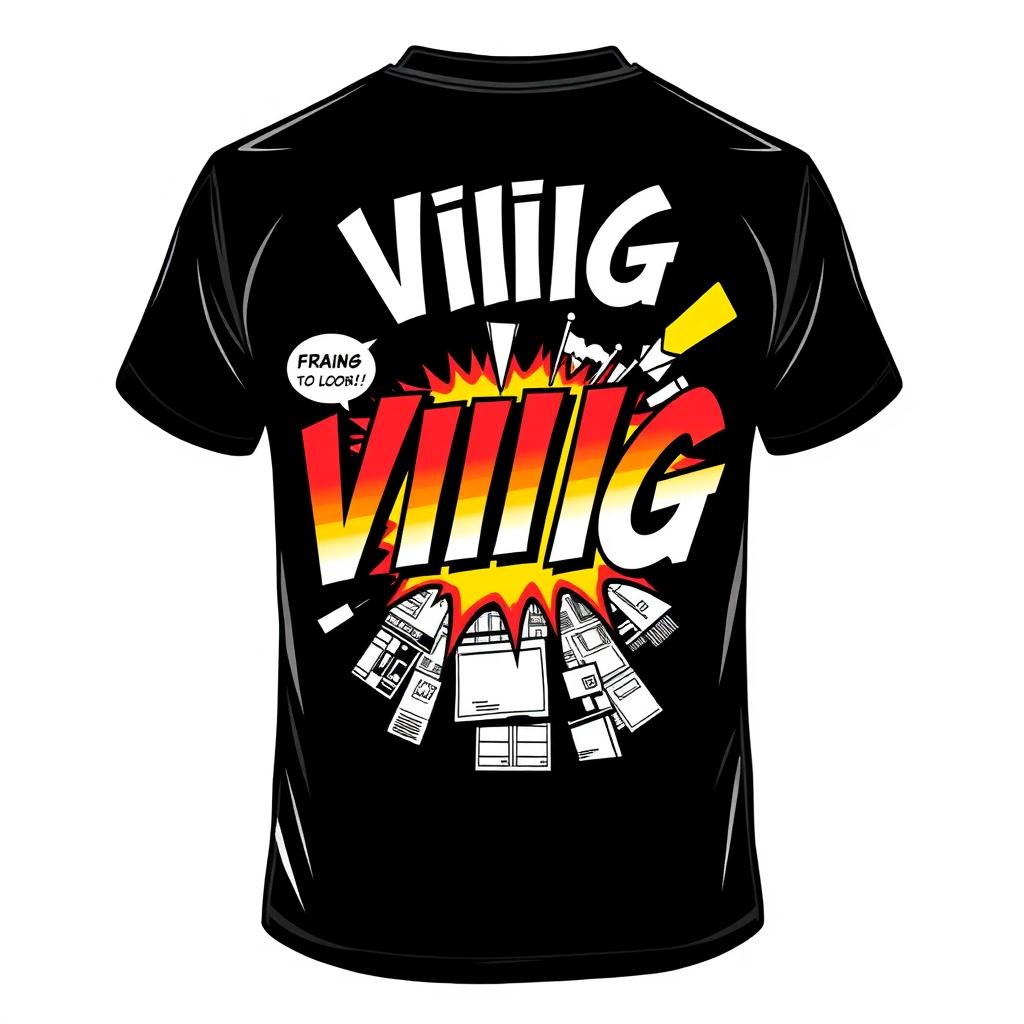 black T-shirt design with the text 'VIIIG' in a trendy, eye-catching font