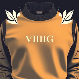 A visually captivating design featuring a prominent letter "VIIIG" in small, elegant font placed on the chest area of a stylish garment