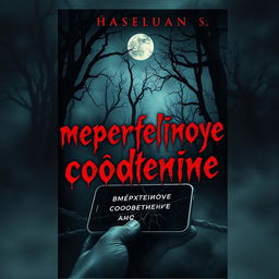 A chilling horror book cover titled 'Смертельное сообщение'