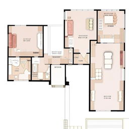 A spacious and detailed house map for a 1320 square feet three-bedroom home. The layout should be logical and comfortable with distinct spaces for all necessary rooms.