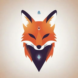 An abstract, vector-style illustration combining the silhouettes of a fox and a third eye. The fox has its features obscured, almost faceless, merged with the mystical third eye symbol.